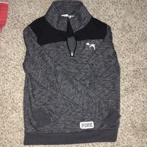 VS Pink 1/4 zip pullover